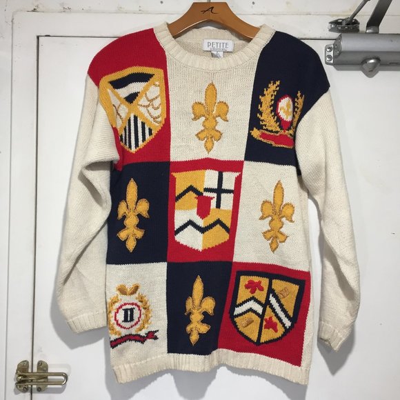 VINTAGE PETITE SOPHISTICATE EMBROIDERED SWEATERS SIZE 8P - Picture 2 of 7